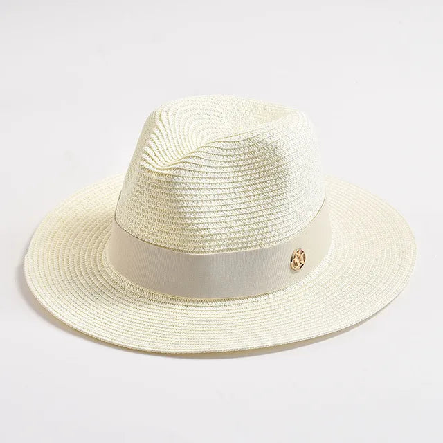Straw Hats Panama Ribbon Decoration Elegant Luxury Straw Hat - Image 20