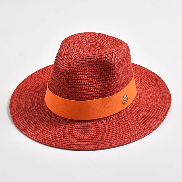 Straw Hats Panama Ribbon Decoration Elegant Luxury Straw Hat - Image 5