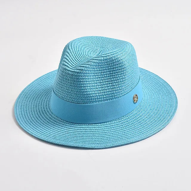 Straw Hats Panama Ribbon Decoration Elegant Luxury Straw Hat - Image 9