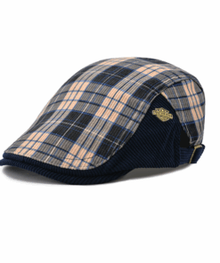 Striped Corduroy Flat Cap
