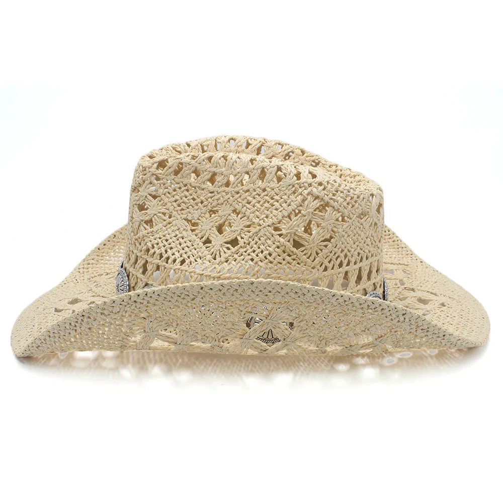 Sun-Ready Durable Straw Cowboy Hat - Image 3