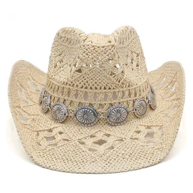 Sun-Ready Durable Straw Cowboy Hat - Image 8