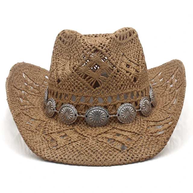 Sun-Ready Durable Straw Cowboy Hat - Image 10