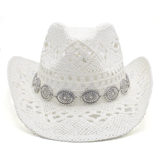 Sun-Ready Durable Straw Cowboy Hat - Image 6