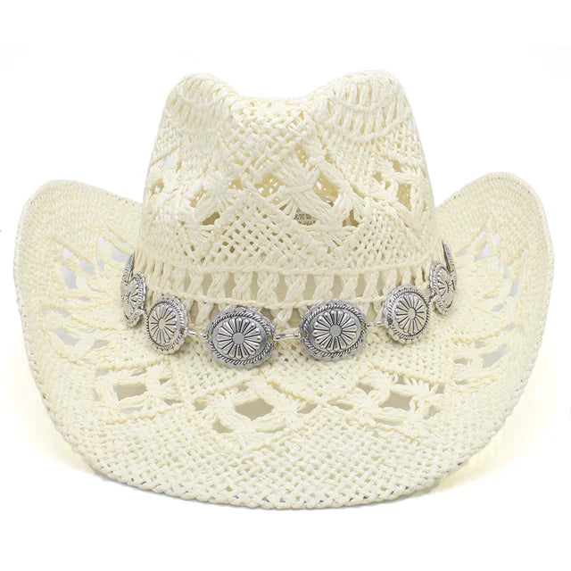 Sun-Ready Durable Straw Cowboy Hat - Image 9