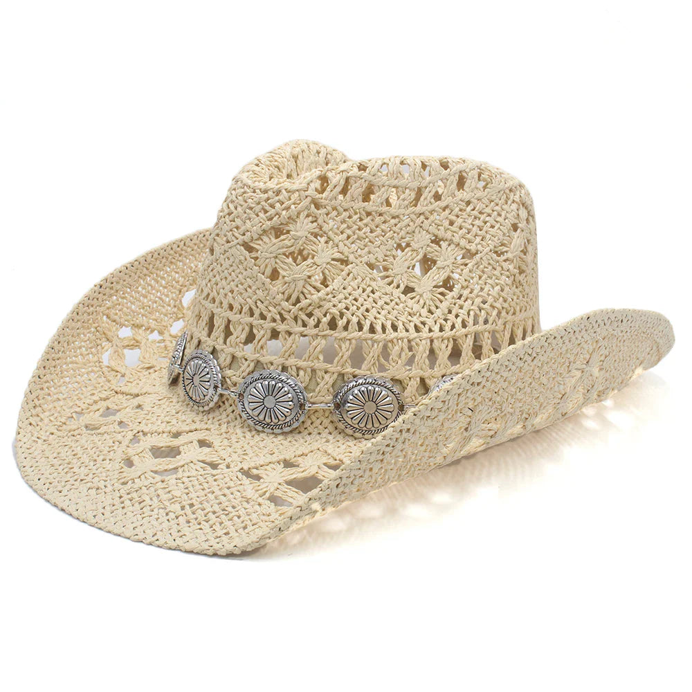 Sun-Ready Durable Straw Cowboy Hat - Image 2