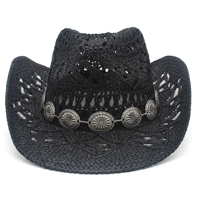 Sun-Ready Durable Straw Cowboy Hat - Image 7