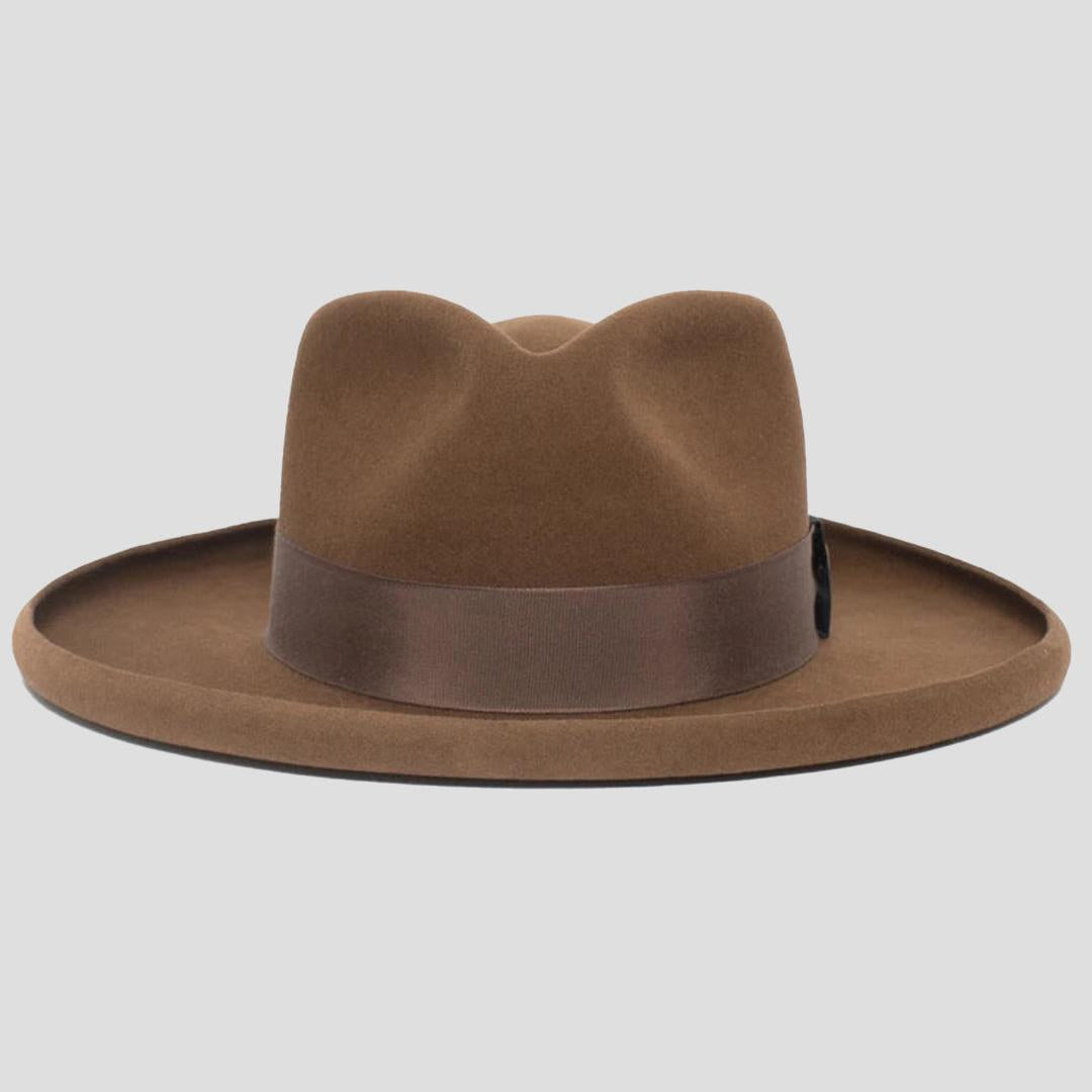 Tasteful Wide Brim Felt Fedora - Image 14