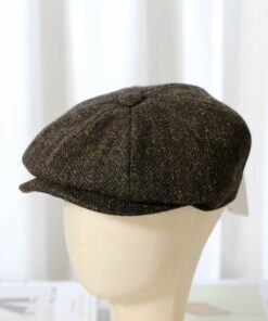 Trendy Vintage Tweed Wool Newsboy Hat
