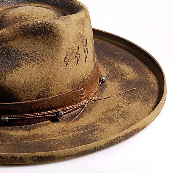 Vintage Fedora Lightning hat-Indigo Khaki - Image 4