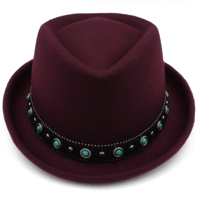 Vintage Inspired Pork Pie Hat Fedora - Image 12
