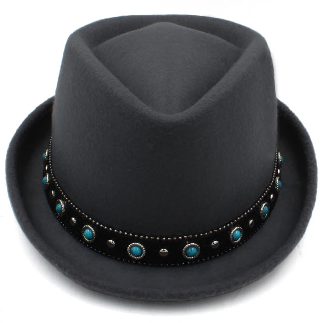 Vintage Inspired Pork Pie Hat Fedora - Image 8