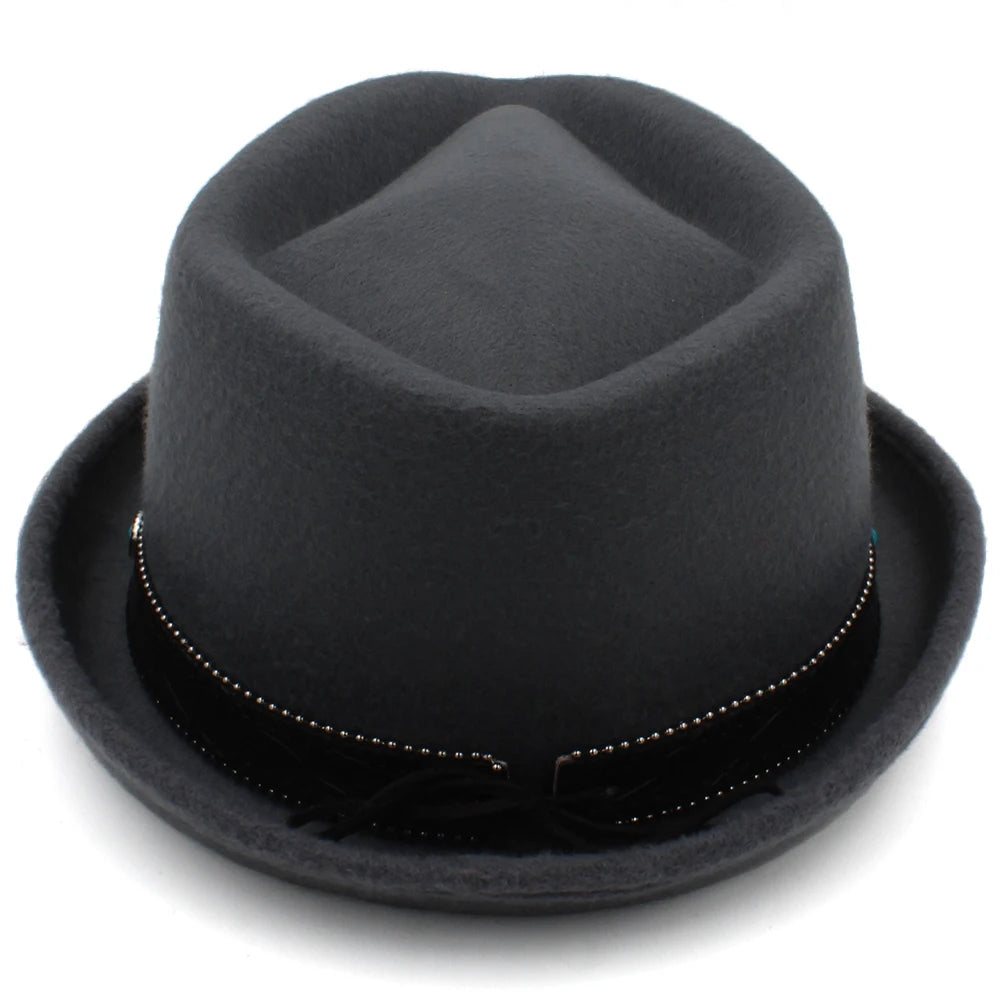 Vintage Inspired Pork Pie Hat Fedora - Image 4
