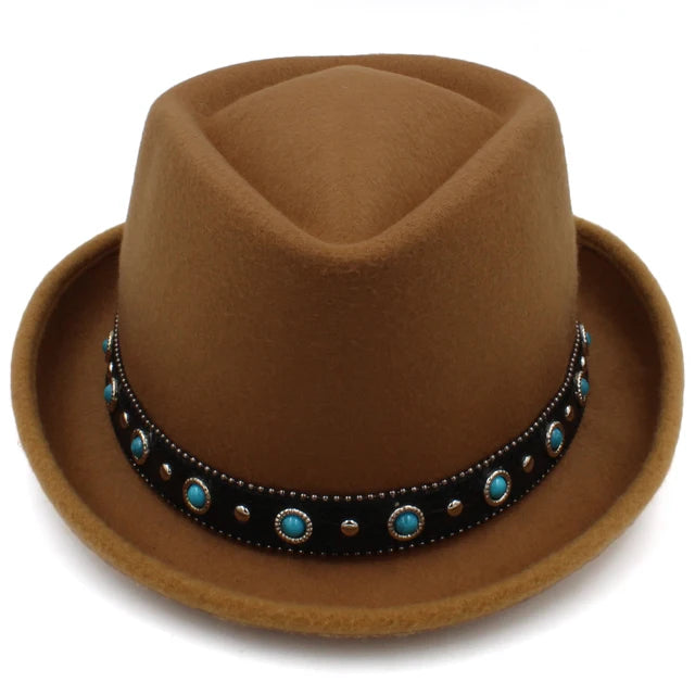 Vintage Inspired Pork Pie Hat Fedora - Image 9