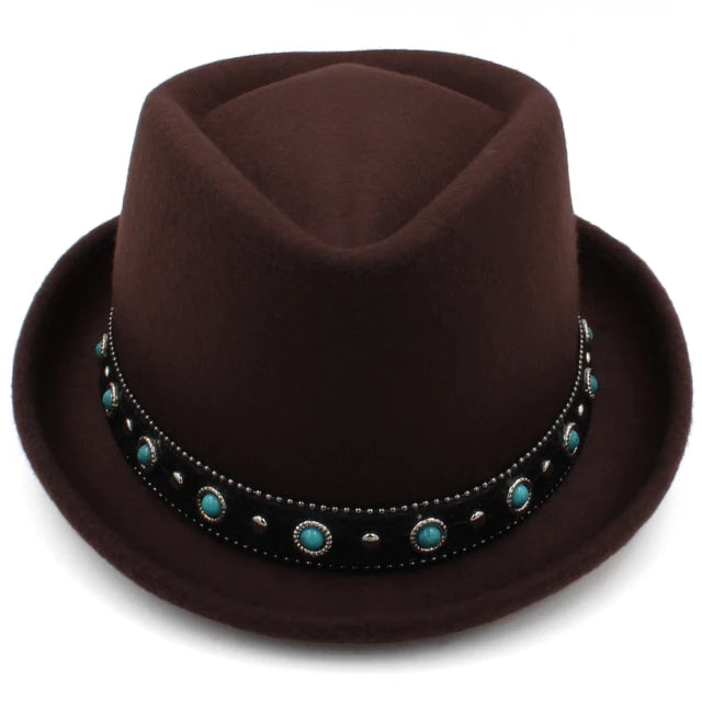 Vintage Inspired Pork Pie Hat Fedora - Image 10