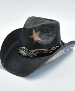 Vintage Straw Western Cowboy Hat Jazz Hat