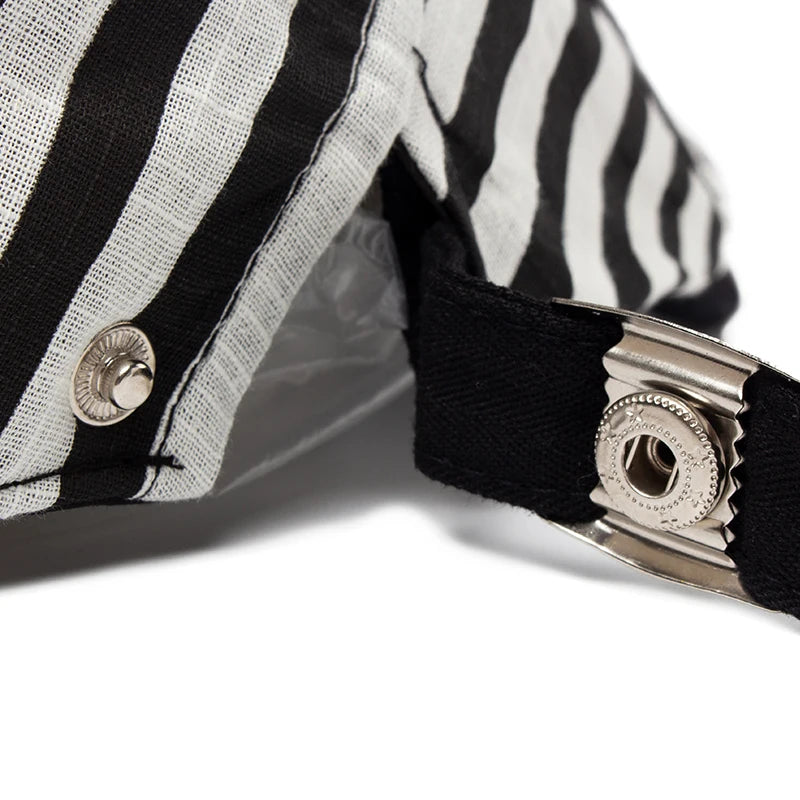 Vintage Stripes Plaid Cotton Visor Flat Cap - Image 15