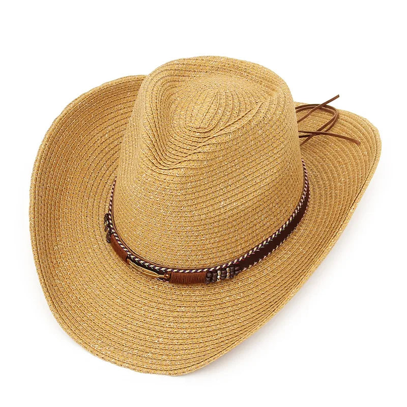 Western Cowboy Straw Sun Hat - Image 2