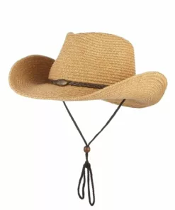 Western Cowboy Wide Brim Straw Sun Hat