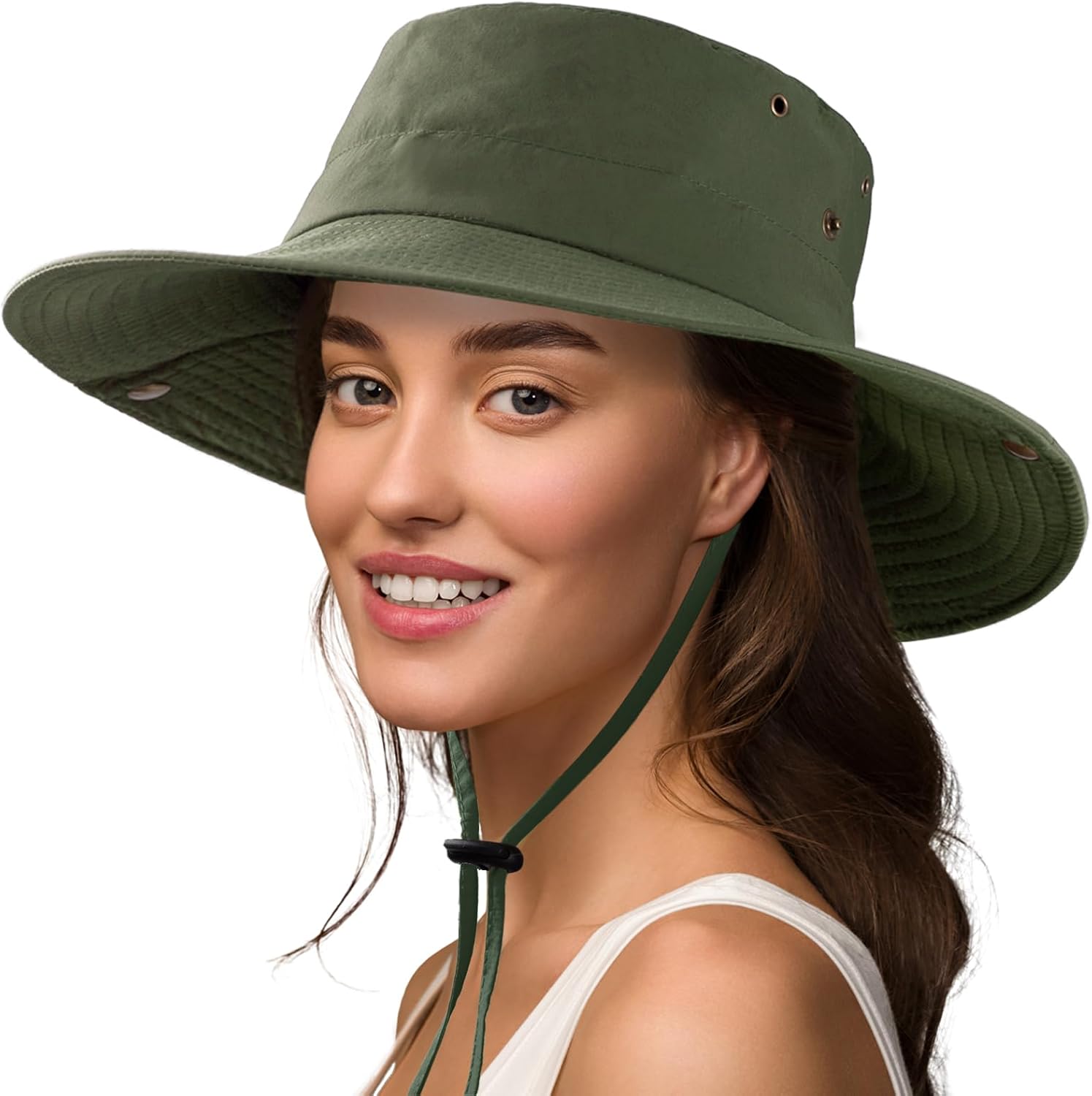Women Men UPF 50+ Waterproof Wide Brim Fishing Hats - Image 8