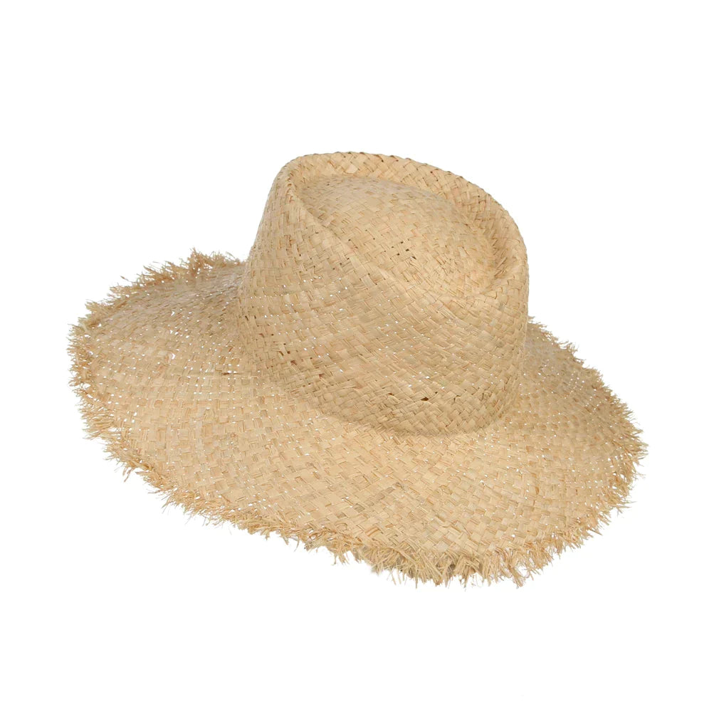 Women's Raffia Straw Sun Visor Hat Wide Brim Panama Style - Image 3