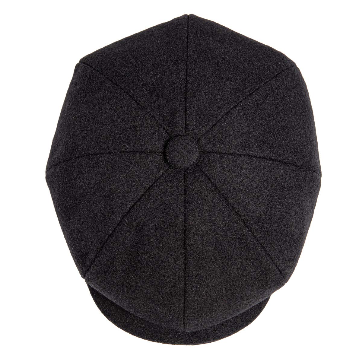 Wool Blend Newsboy Cap Tweed Cabbie Hat Snap Brim - Image 6