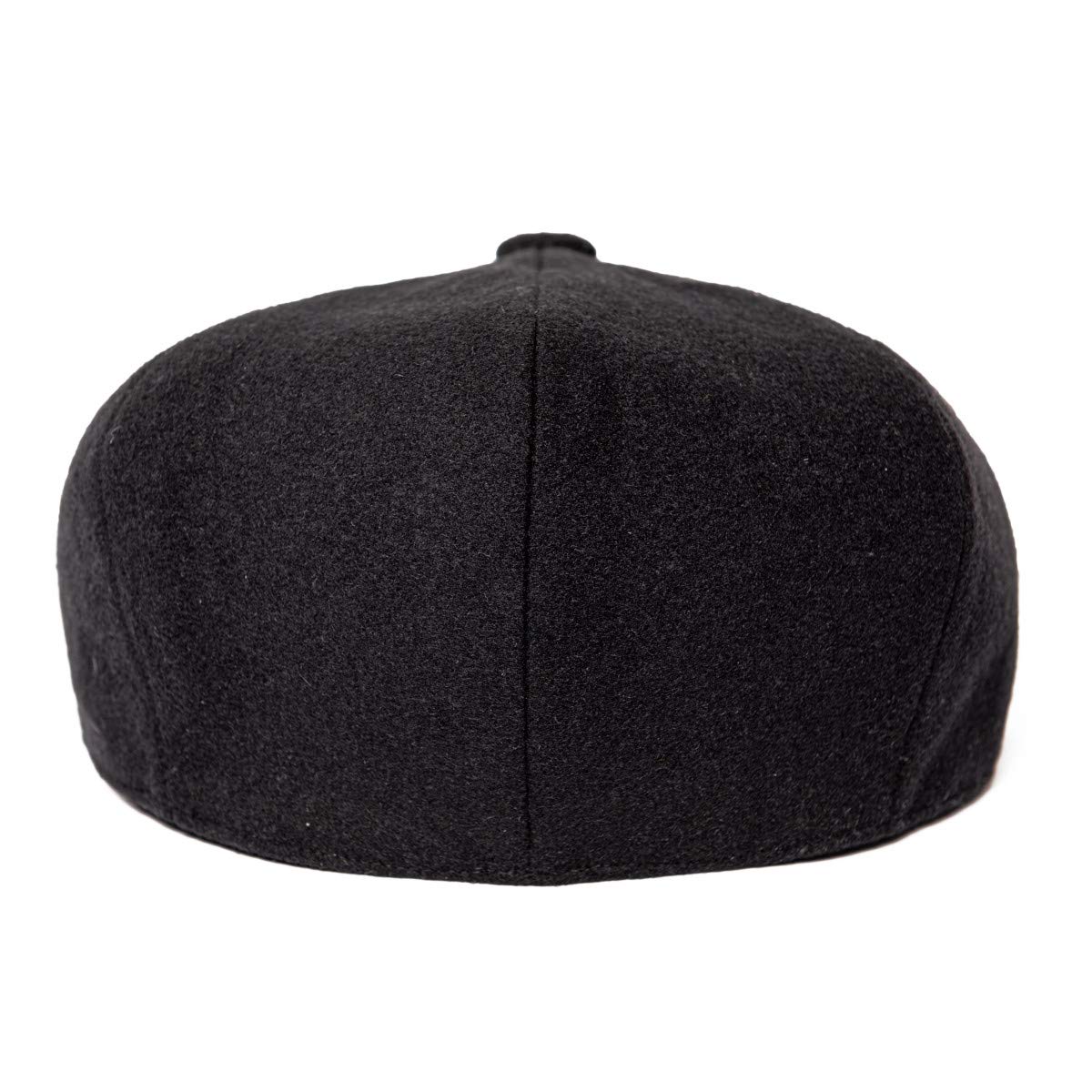 Wool Blend Newsboy Cap Tweed Cabbie Hat Snap Brim - Image 5