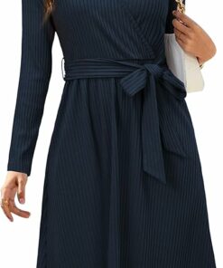 Casual Navy Belt Dress SO8
