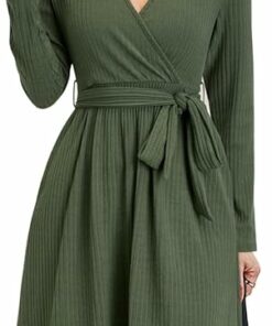 Casual Work Army Green Dress SO7