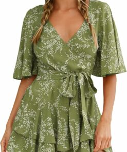 Floral V Neck Jumpsuits SO24