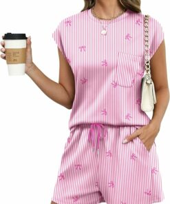 Pink Bow Casual Set SO47