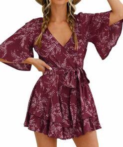 Summer Ruffle Floral Jumpsuits SO23