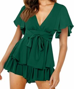 Trendy Green Ruffle Jumpsuit SO28