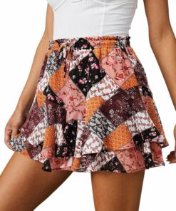 Floral Boho Printed Mini Skirt SO70
