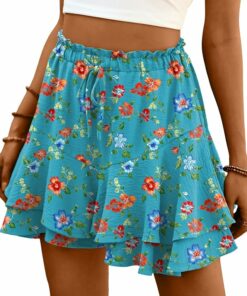Floral Orange Mini Skirt SO66