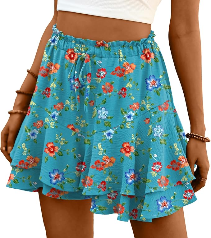 Floral Orange Mini Skirt SO66