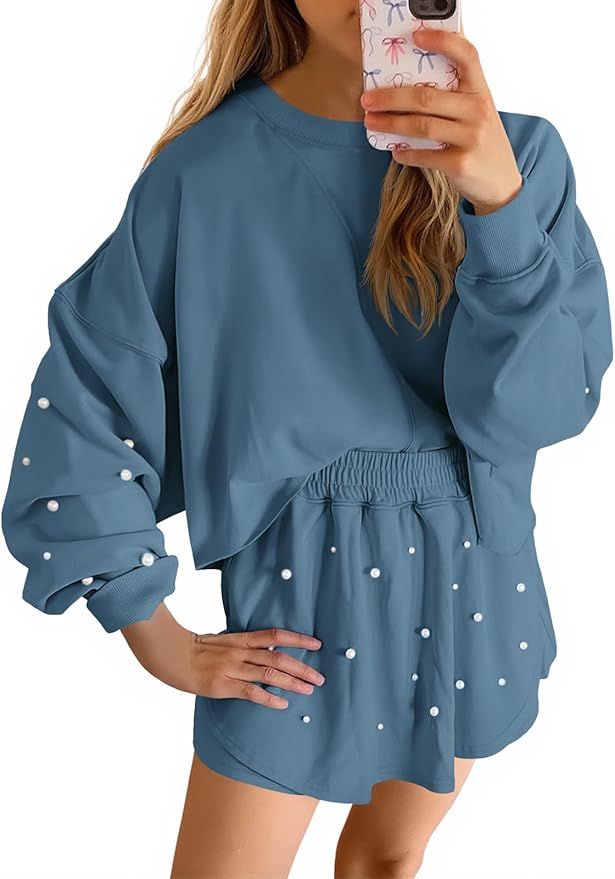 Pearl Long Sleeve Sweatshirt Set SO92