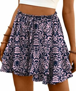 Purple Brocade Mini Skirt SO68