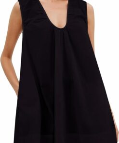 Scoop Neck Loose Fit Tank Dress SO100