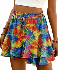 Tie Dye Colorful Mini Skirt SO69