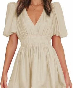 Trendy V Neck A Line Dress SO65