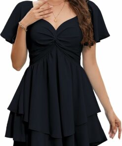 Women's Sweetheart Knot Front Dress SO77