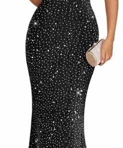 Black Long Prom Vintage Dress SO121