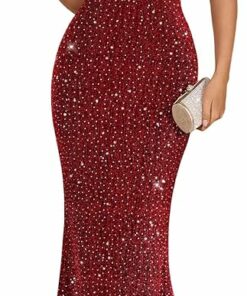 Burgundy Long Prom Vintage Dress SO122
