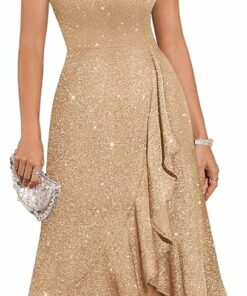 Champagne Spaghetti Strap Cocktail Dress SO104