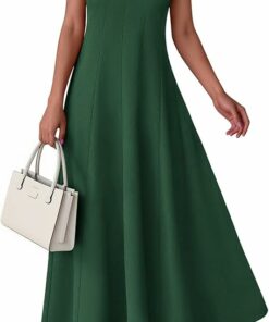 Dark Green Crewneck Formal Dress SO146