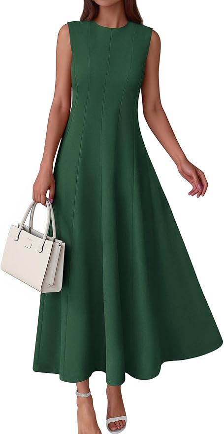 Dark Green Crewneck Formal Dress SO146