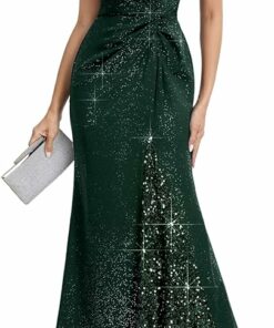 Dark Green Glitter Formal Dress SO113