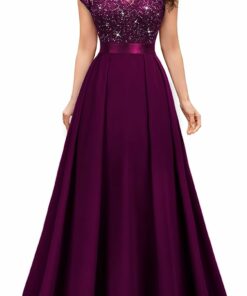 Maroon Lace Formal Party Dress SO126