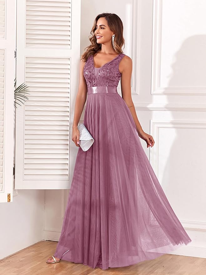 Mauve Fashion Formal Dress SO117 - Image 2